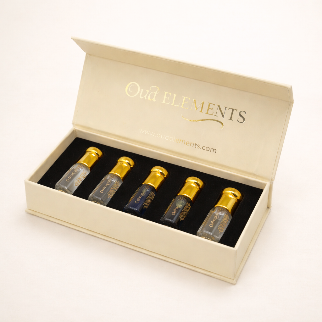 Signature Oud Discovery Set — 5 Luxury Oils (3ml each)